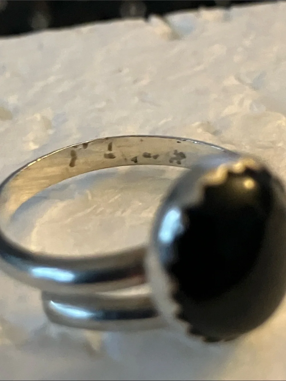 Sterling Silver Black Onyx Bypass Band Ring